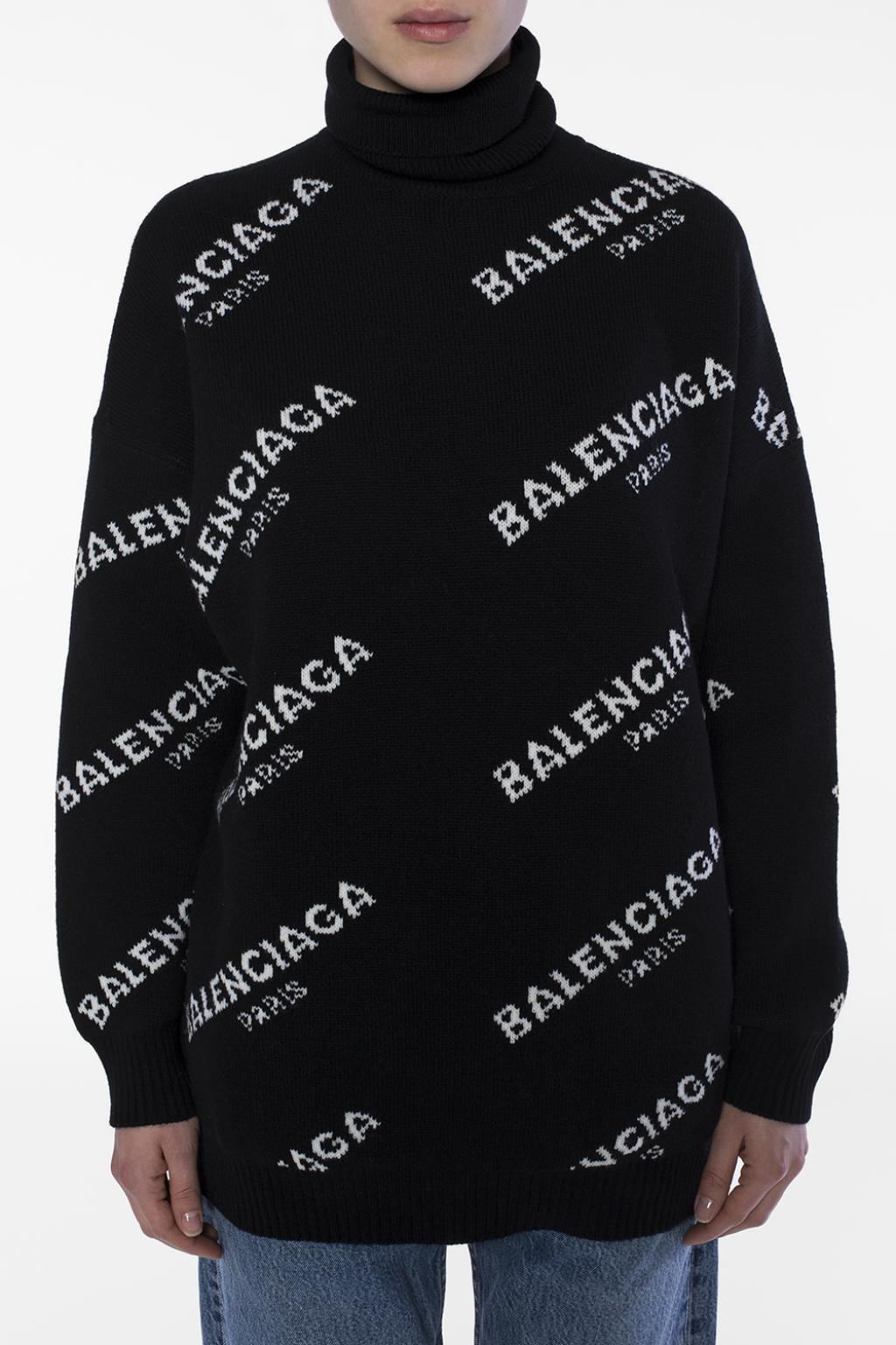 Black Oversize turtleneck sweater Balenciaga - Vitkac GB